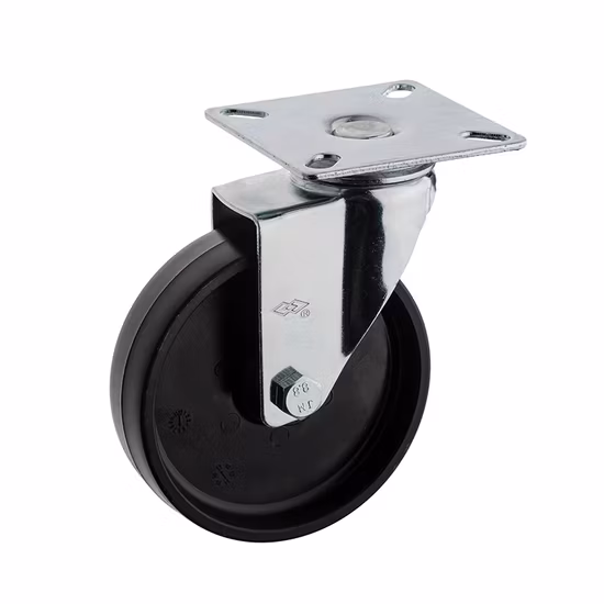 Black Plastic Fixed Type Instrumental Caster