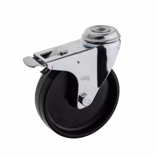 Black Plastic Fixed Type Instrumental Caster