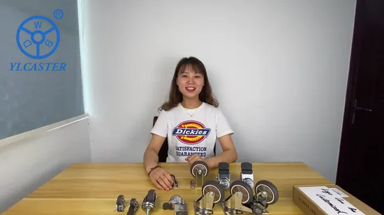 Wbd Manufacturer 38 mm 50 mm Brown Office Caster 2 Inch Wheel TPR Twin Furniture Castor