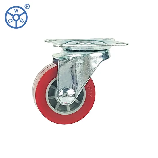 Rueda giratoria industrial de 25 mm para trabajos livianos Rueda giratoria universal de PU para carro pequeño