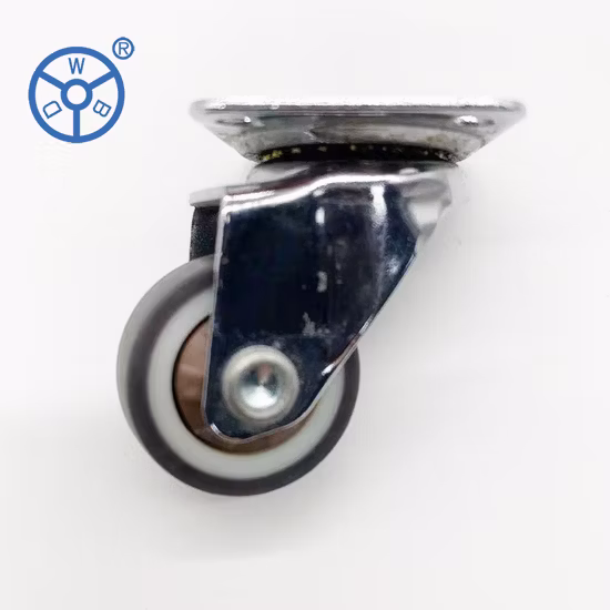 Wbd Fabricante 38 mm 50 mm Rueda de oficina marrón Rueda de 2 pulgadas TPR Rueda doble para muebles