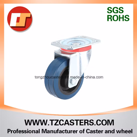 Rueda de tornillo giratoria de plástico blanco de 75 mm (L106-30C075X32)
