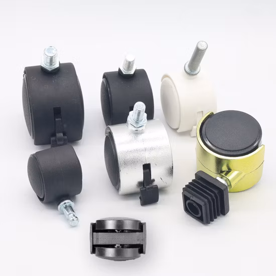 Muebles Silla de oficina Ruedas de repuesto Ruedas giratorias gemelas Ruedas con frenos
