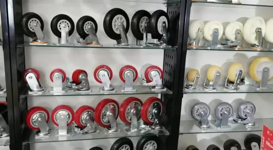Carro de muebles industriales de 3 pulgadas, 4 pulgadas, 5 pulgadas, rueda giratoria de un solo cojinete naranja con marca de neumático