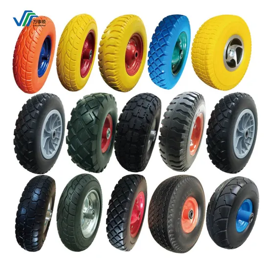 Ruedas de PU para carretilla de mano Carro de herramientas